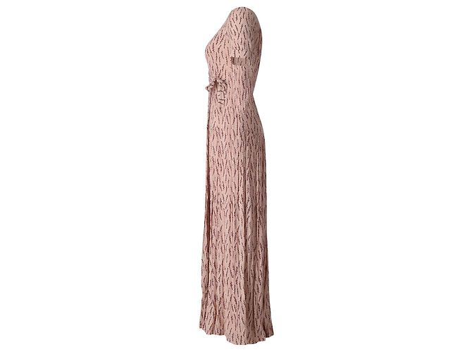 Ba&Sh Wickel-Maxikleid mit Blumenmuster aus rosa Viskose Python drucken - Ansicht 2