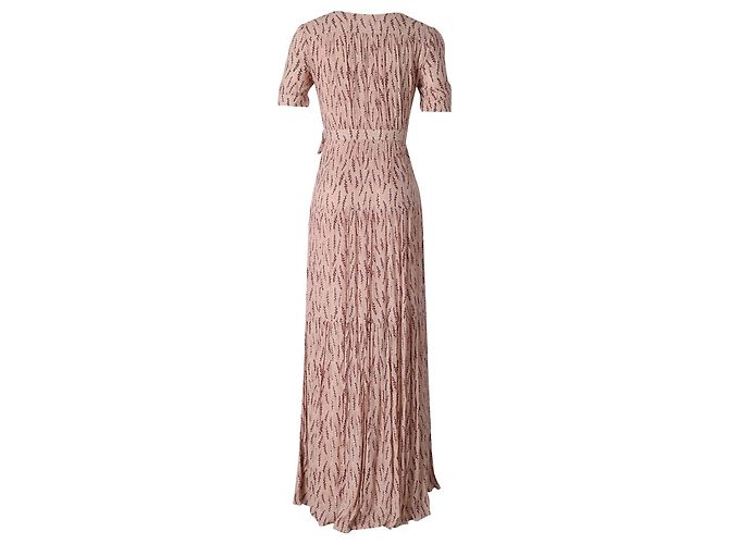 Ba&Sh Wickel-Maxikleid mit Blumenmuster aus rosa Viskose Python drucken - Ansicht 3