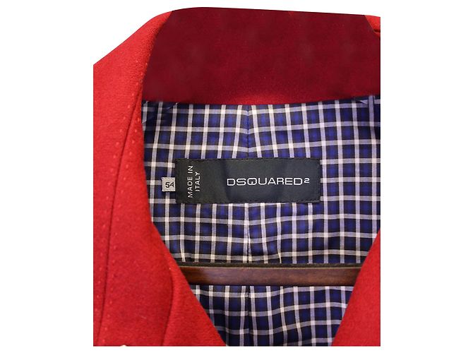 Dsquared2 Cappotto foderato in lana rossa Rosso - vista 2