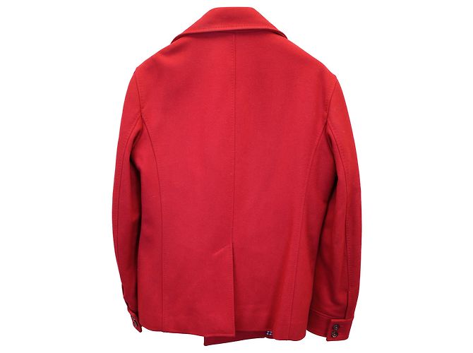Dsquared2 Cappotto foderato in lana rossa Rosso - vista 3