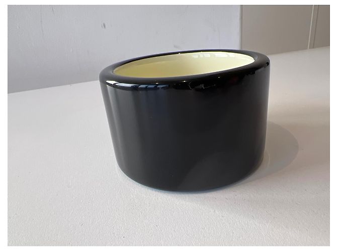 Hermès Bracciale rigido super largo Hermes in resina nera e bianco sporco Nero - vista 7