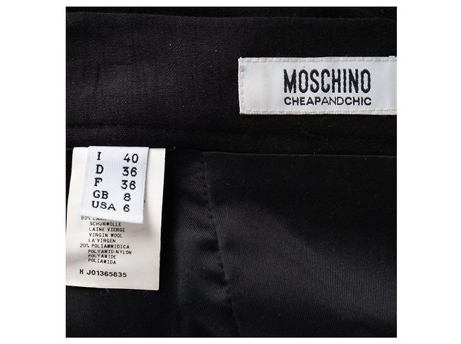 Falda midi barata y elegante de Moschino Negro - vista 4