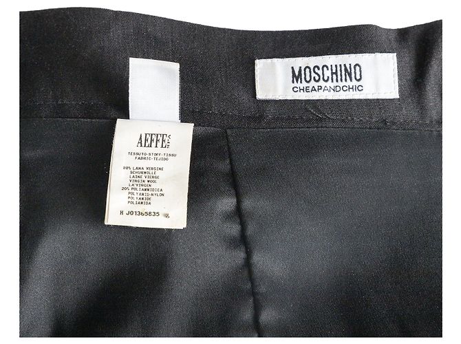 Falda midi barata y elegante de Moschino Negro - vista 5