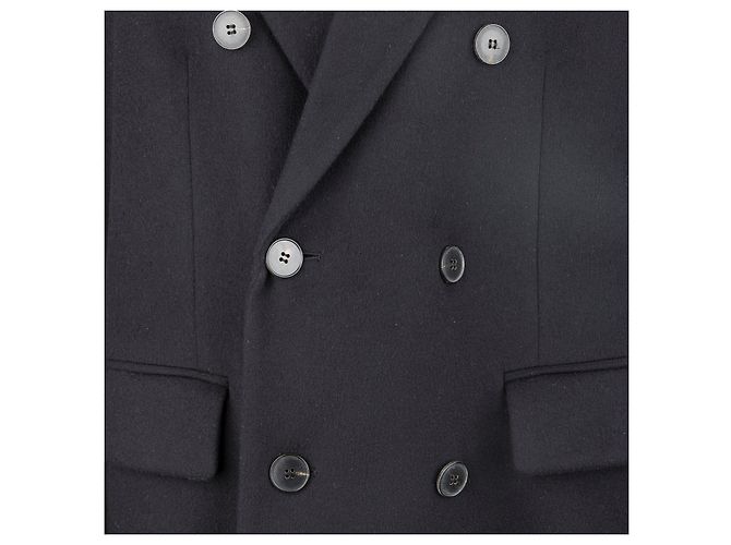 Valentino Double Breasted Wool Coat Black - view 3