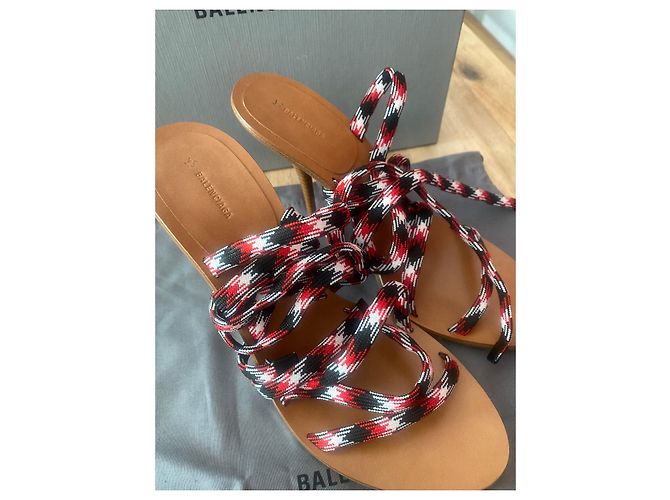 Sandali con lacci Balenciaga Blu Navy - vista 3
