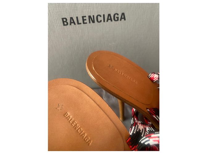 Sandali con lacci Balenciaga Blu Navy - vista 6