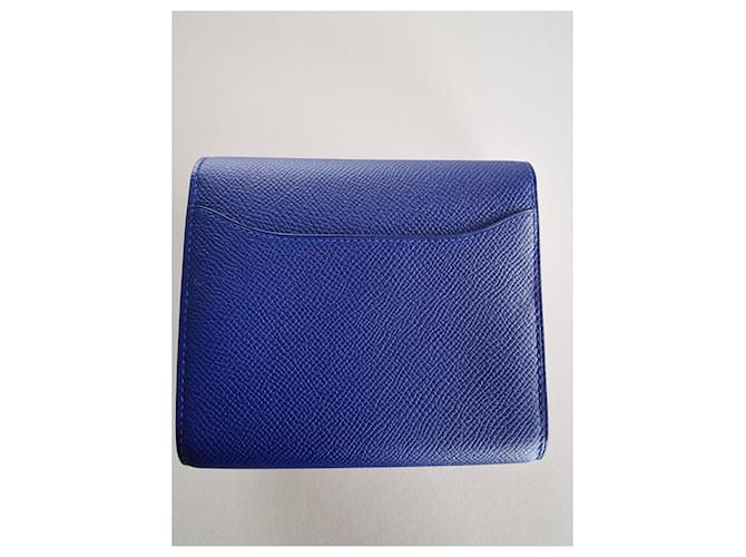 Hermès Portafoglio CONSTANCE COMPACT Blu - vista 2