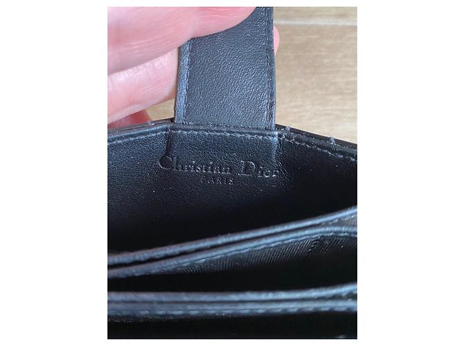 Dior Lady Kartenetui schwarzes Lackleder - Ansicht 9