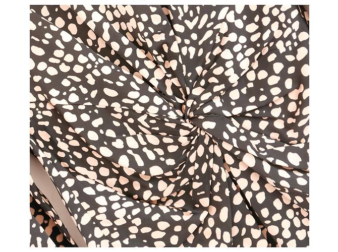 Boss von Hugo Boss Polka Dot Satin Kleid Schwarz - Ansicht 2