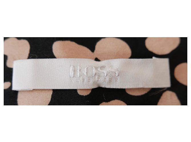 Boss von Hugo Boss Polka Dot Satin Kleid Schwarz - Ansicht 5