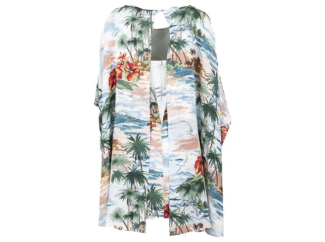Valentino Hawaiian Couture Cape-Kleid Mehrfarben - Ansicht 3