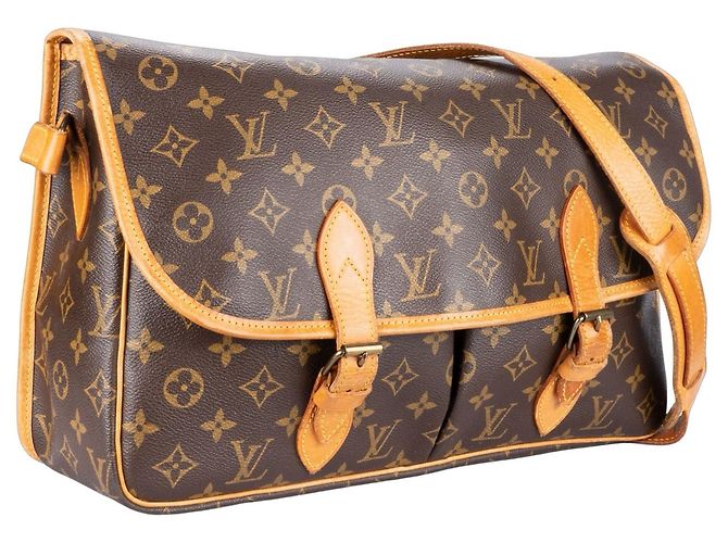 Borsa a tracolla a tracolla Gibeciere GM in tela monogramma Louis Vuitton Marrone - vista 2
