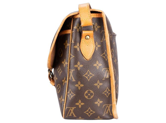 Borsa a tracolla a tracolla Gibeciere GM in tela monogramma Louis Vuitton Marrone - vista 5