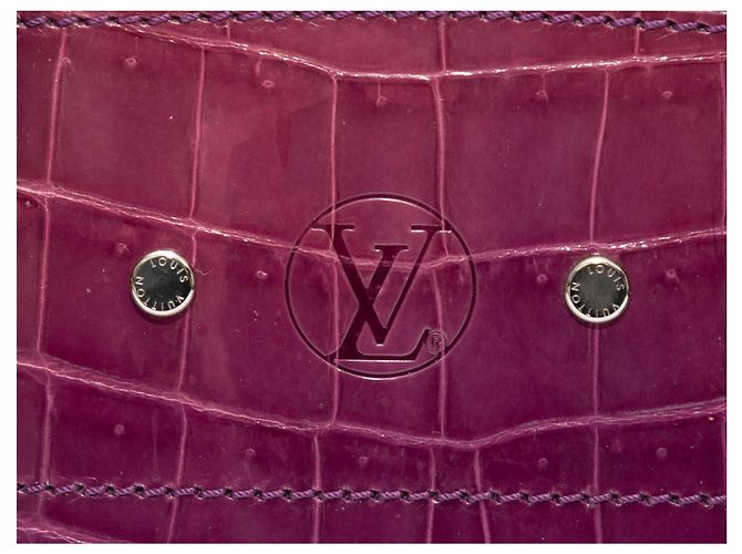 Borsa Louis Vuitton Crocodile City Steamer MM viola Porpora - vista 6