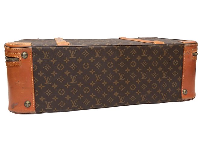 Valigia vintage con monogramma Louis Vuitton marrone - vista 4