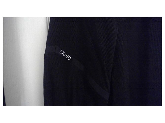 Liu.Jo Midi Kleid Schwarz aus Polyester Größe 38 - Ansicht 3