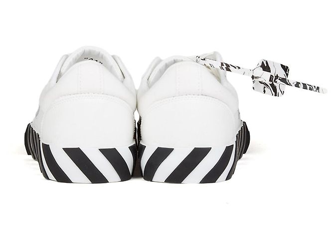 Off White Off-White Low Vulkanisierte Öko-Canvas-Sneakers - Weiß Grau - Ansicht 6