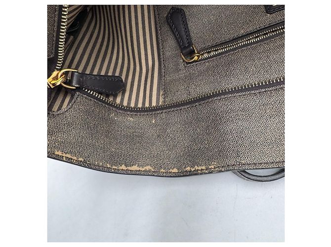 Borsa a tracolla Fendi Monogram Mamma Zucchino Bronzo - vista 12