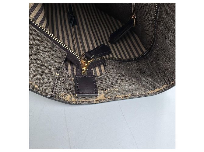 Borsa a tracolla Fendi Monogram Mamma Zucchino Bronzo - vista 13