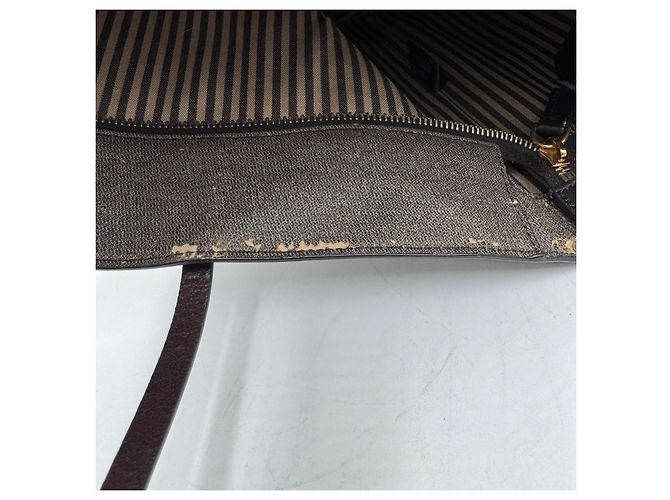 Borsa a tracolla Fendi Monogram Mamma Zucchino Bronzo - vista 14