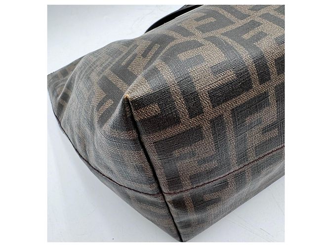 Borsa a tracolla Fendi Monogram Mamma Zucchino Bronzo - vista 6
