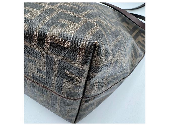 Borsa a tracolla Fendi Monogram Mamma Zucchino Bronzo - vista 7