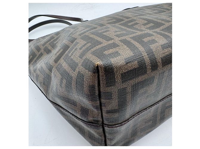 Borsa a tracolla Fendi Monogram Mamma Zucchino Bronzo - vista 8