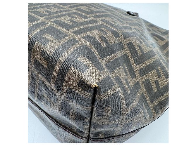 Borsa a tracolla Fendi Monogram Mamma Zucchino Bronzo - vista 9