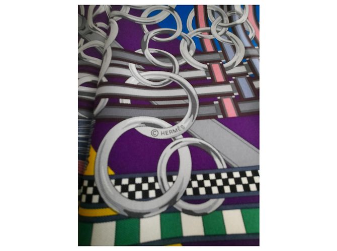 Hermès Seidentuch Brides et gris gris 90x90 cm Mehrfarben - Ansicht 7