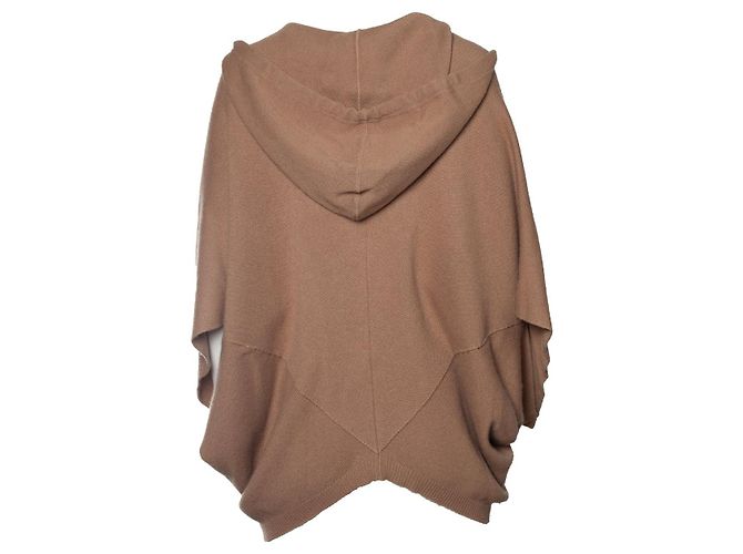 Valentino, Kaschmir-Poncho mit Kapuze in Kamel Braun - Ansicht 2