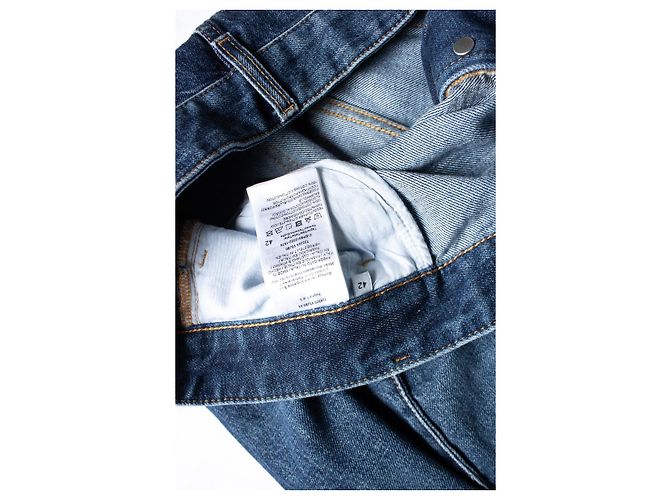Bottega Veneta, vaqueros cropped doblados Azul - vista 6