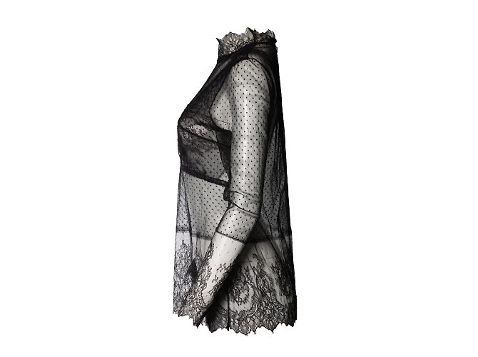 Autre Marque Sabrina Nadal, Top de encaje negro - vista 4