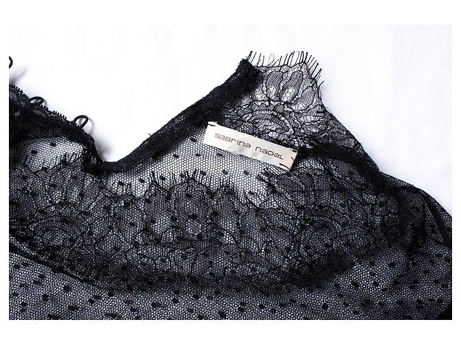 Autre Marque Sabrina Nadal, Top de encaje negro - vista 5