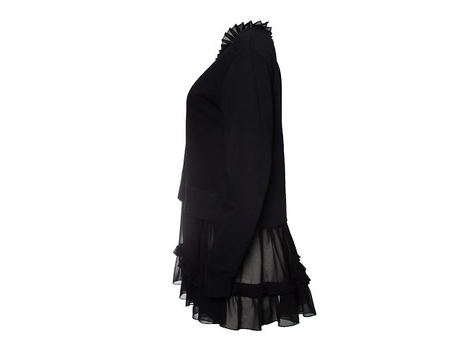 Maison Martin Margiela Maison Margiela, Jersey combinado con cuello redondo Negro - vista 2