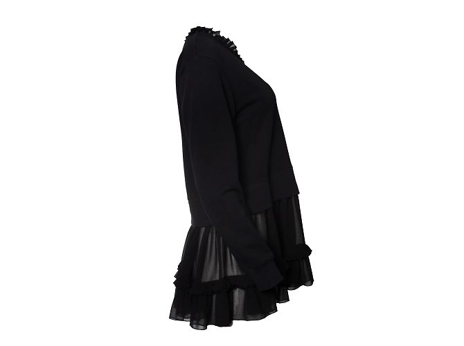 Maison Martin Margiela Maison Margiela, Jersey combinado con cuello redondo Negro - vista 4