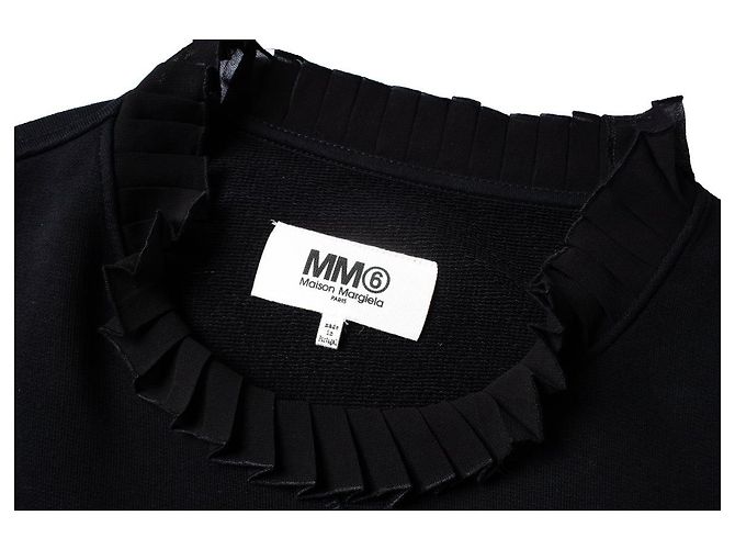 Maison Martin Margiela Maison Margiela, Jersey combinado con cuello redondo Negro - vista 7