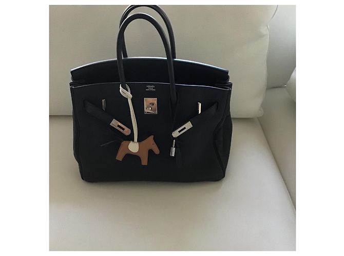 Hermès Birkin 35 in pelle Togo nera Nero - vista 11