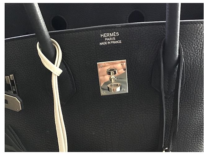 Hermès Birkin 35 in pelle Togo nera Nero - vista 14