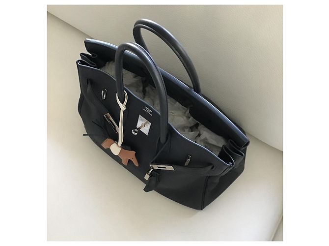 Hermès Birkin 35 in pelle Togo nera Nero - vista 16