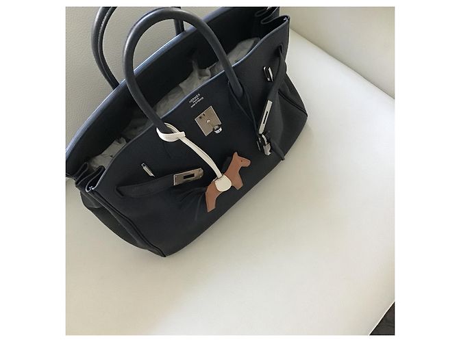 Hermès Birkin 35 in pelle Togo nera Nero - vista 17