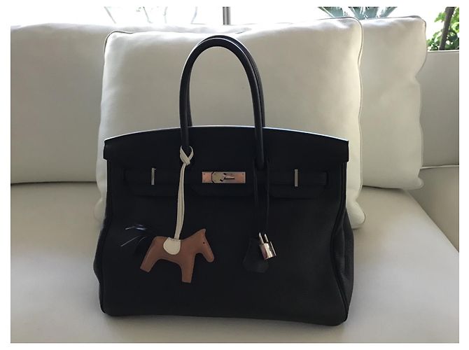 Hermès Birkin 35 in pelle Togo nera Nero - vista 2