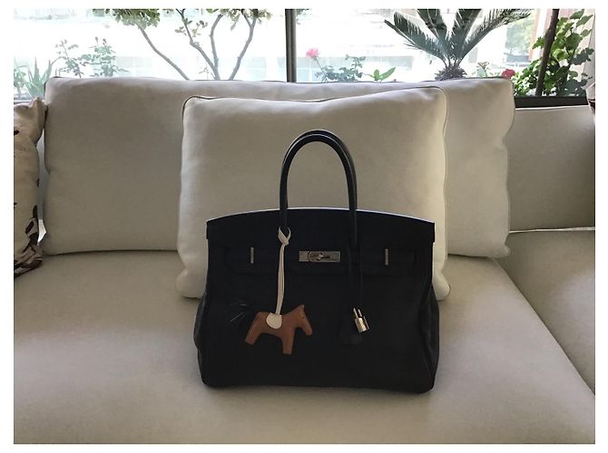 Hermès Birkin 35 in pelle Togo nera Nero - vista 3