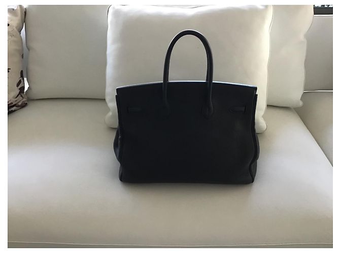 Hermès Birkin 35 in pelle Togo nera Nero - vista 4
