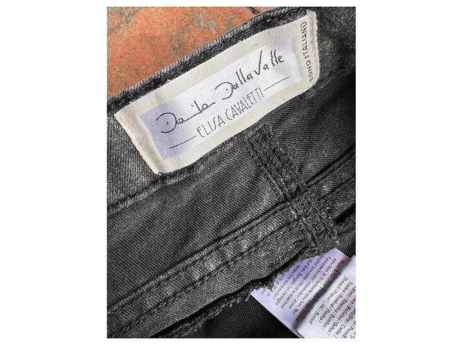 Jeans Elisa Cavaletti em denim preto e cinza - vista 4