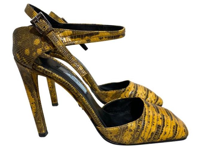 PRADA Tacchi T.EU 38 Pelli esotiche Giallo - vista 10