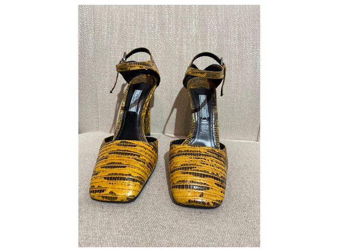 PRADA Tacchi T.EU 38 Pelli esotiche Giallo - vista 4
