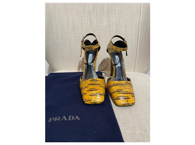 PRADA Tacchi T.EU 38 Pelli esotiche Giallo - vista 8