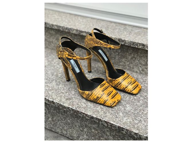 PRADA Tacchi T.EU 38 Pelli esotiche Giallo - vista 9