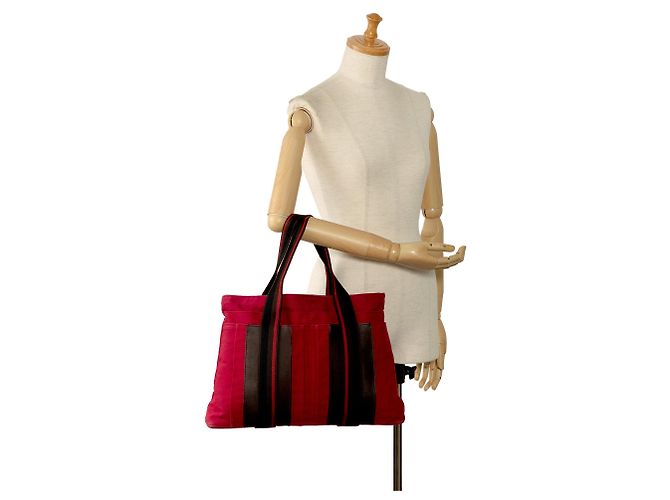 Hermès Borsa tote orizzontale MM Hermes Sac Troca rossa Rosso - vista 8