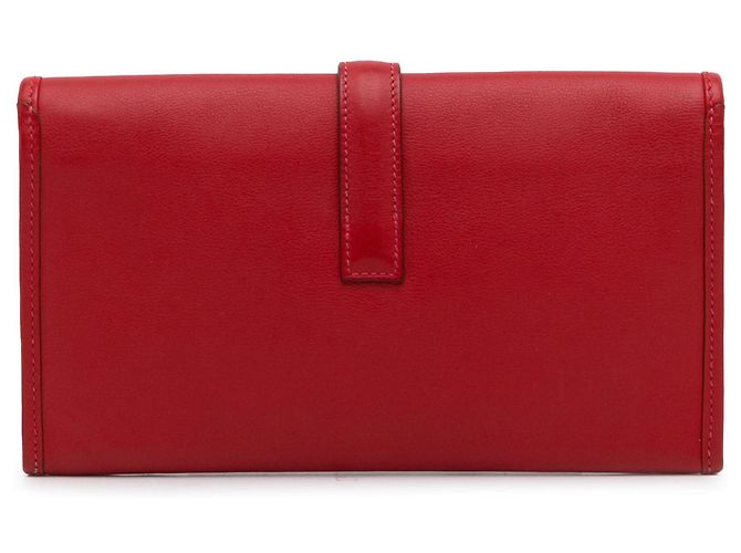 Hermès Cartera roja Hermes Swift Jige Duo - vista 4